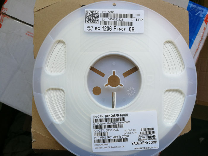 RC1206FR-070RL YAGEO 国巨 大量供应_动态信息_杭州威凡雅尔电子科技有限公司